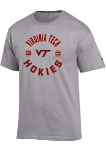 Champion Virginia Tech Hokies Grey Jersey Short Sleeve T Shirt