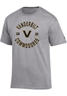 Champion Vanderbilt Commodores Grey Jersey Short Sleeve T Shirt
