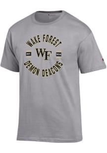 Champion Wake Forest Demon Deacons Grey Jersey Short Sleeve T Shirt