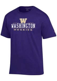 Champion Washington Huskies Purple Jersey Short Sleeve T Shirt