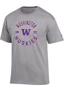 Champion Washington Huskies Grey Jersey Short Sleeve T Shirt