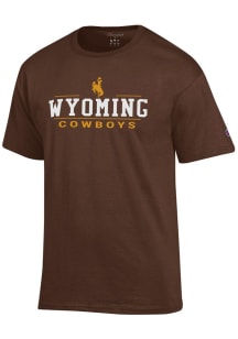 Champion Wyoming Cowboys Brown Jersey Short Sleeve T Shirt