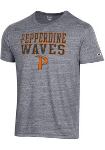 Champion Pepperdine Waves Grey Tri-Blend Short Sleeve Fashion T Shirt