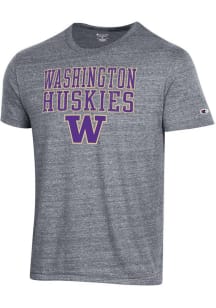 Champion Washington Huskies Grey Tri-Blend Short Sleeve Fashion T Shirt