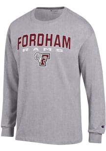 Champion Fordham Rams Grey Jersey Long Sleeve T Shirt