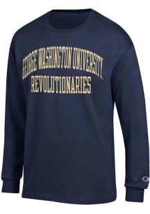 Champion George Washington Revolutionaries Blue Jersey Long Sleeve T Shirt