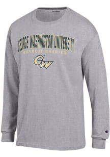 Champion George Washington Revolutionaries Grey Jersey Long Sleeve T Shirt