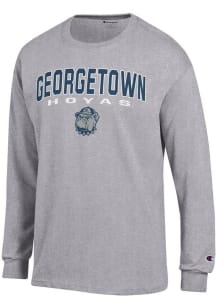 Champion Georgetown Hoyas Grey Jersey Long Sleeve T Shirt