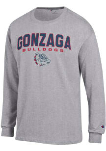 Champion Gonzaga Bulldogs Grey Jersey Long Sleeve T Shirt