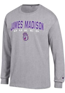 Champion James Madison Dukes Grey Jersey Long Sleeve T Shirt