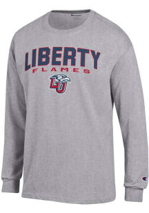 Champion Liberty Flames Grey Jersey Long Sleeve T Shirt