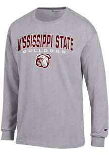 Champion Mississippi State Bulldogs Grey Jersey Long Sleeve T Shirt