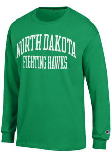 Champion North Dakota Fighting Hawks Green Jersey Long Sleeve T Shirt