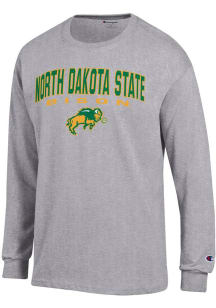 Champion North Dakota State Bison Grey Jersey Long Sleeve T Shirt