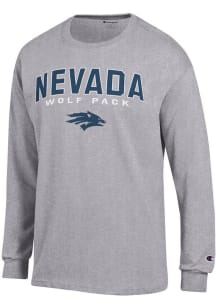 Champion Nevada Wolf Pack Grey Jersey Long Sleeve T Shirt
