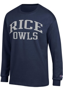 Champion Rice Owls Blue Jersey Long Sleeve T Shirt