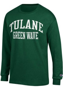 Champion Tulane Green Wave Green Jersey Long Sleeve T Shirt