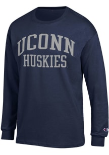 Champion UConn Huskies Navy Blue Jersey Long Sleeve T Shirt