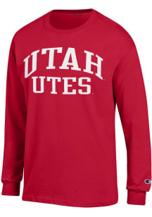 Champion Utah Utes Red Jersey Long Sleeve T Shirt