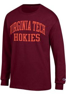 Champion Virginia Tech Hokies Red Jersey Long Sleeve T Shirt