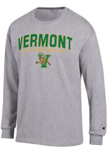 Champion Vermont Catamounts Grey Jersey Long Sleeve T Shirt
