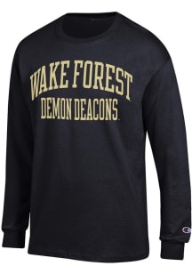 Champion Wake Forest Demon Deacons Black Jersey Long Sleeve T Shirt