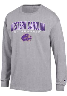 Champion Western Carolina Grey Jersey Long Sleeve T Shirt