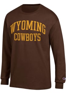 Champion Wyoming Cowboys Brown Jersey Long Sleeve T Shirt