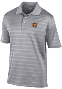 Champion Princeton Tigers Mens Grey Textured Solid Short Sleeve Polo