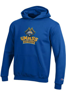 Champion University of Massachusetts Dartmouth Youth Blue Powerblend Long Sleeve Hoodie