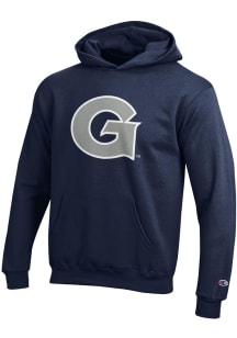 Champion Georgetown Hoyas Youth Blue Powerblend Long Sleeve Hoodie