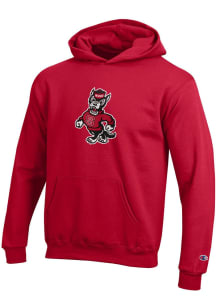 Champion NC State Wolfpack Youth Red Powerblend Long Sleeve Hoodie