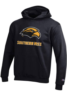 Champion Southern Mississippi Golden Eagles Youth Black Powerblend Long Sleeve Hoodie
