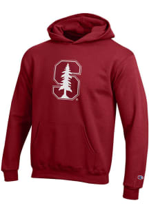 Champion Stanford Cardinal Youth Red Powerblend Long Sleeve Hoodie