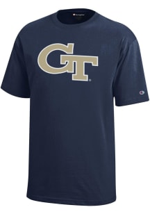 Champion GA Tech Yellow Jackets Youth Blue Core Short Sleeve T-Shirt