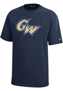 Champion George Washington Revolutionaries Youth Blue Core Short Sleeve T-Shirt