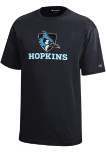 Champion Johns Hopkins Blue Jays Youth Black Core Short Sleeve T-Shirt