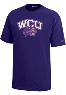Champion Western Carolina Youth Purple Core Short Sleeve T-Shirt