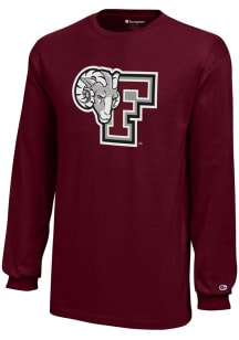 Champion Fordham Rams Youth Red Core Long Sleeve T-Shirt