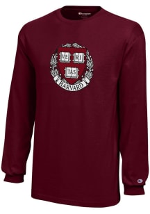 Champion Harvard Crimson Youth Red Core Long Sleeve T-Shirt
