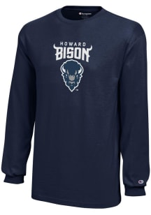 Champion Howard Bison Youth Blue Core Long Sleeve T-Shirt
