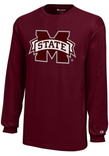 Champion Mississippi State Bulldogs Youth Red Core Long Sleeve T-Shirt