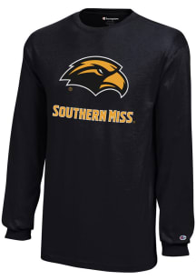 Champion Southern Mississippi Golden Eagles Youth Black Core Long Sleeve T-Shirt