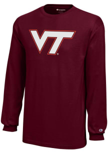 Champion Virginia Tech Hokies Youth Red Core Long Sleeve T-Shirt