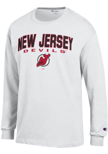 Champion New Jersey Devils White Jersey Long Sleeve T Shirt