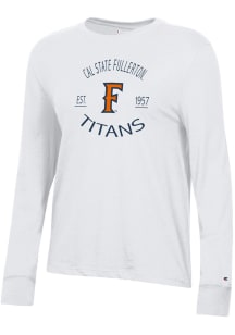 Champion Cal State Fullerton Titans Womens White Core LS Tee