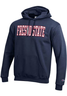 Champion Fresno State Bulldogs Mens Blue Powerblend Long Sleeve Hoodie