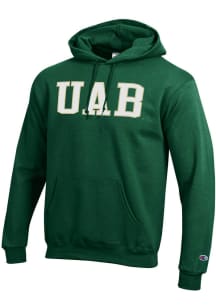 Champion UAB Blazers Mens Green Powerblend Long Sleeve Hoodie