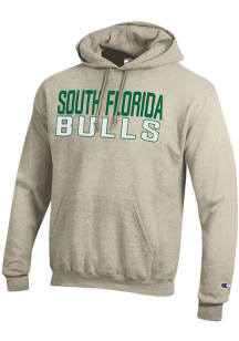 Champion South Florida Bulls Mens Oatmeal Powerblend Long Sleeve Hoodie