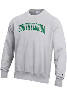Champion South Florida Bulls Mens Grey Reverse Weave Long Sleeve Crew Sweatshirt